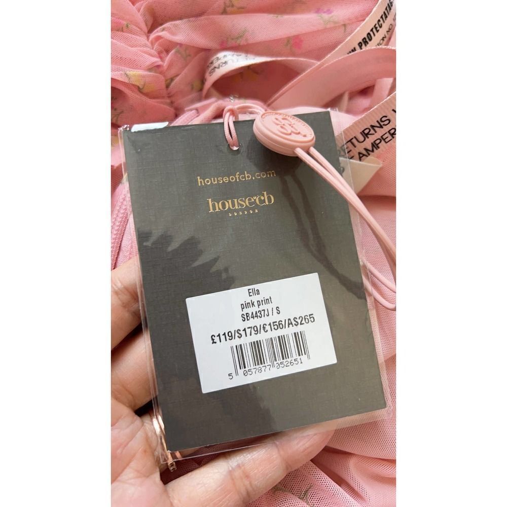 Rare House CB Ella Pink Floral Mini Dress small - Picture 11 of 11